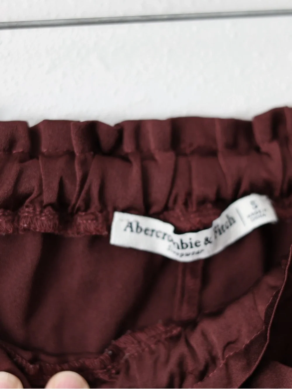 Abercrombie & Fitch Wine Lace-Trim Cami and shorts sleepwear